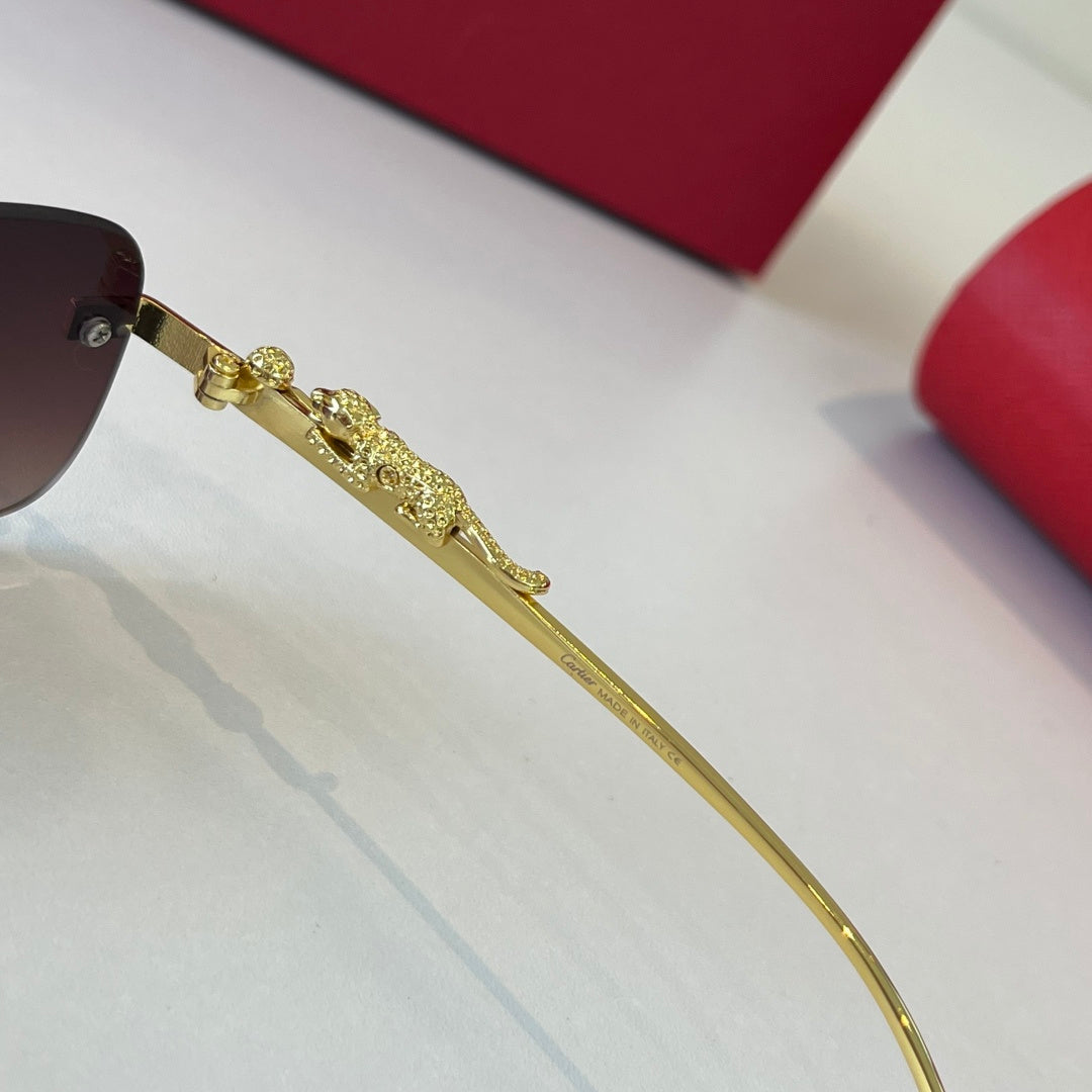 Cartier Lightweight Metal Rimless Silver Lens Sunglasses for Men & Wo - 415899 - detail image 11