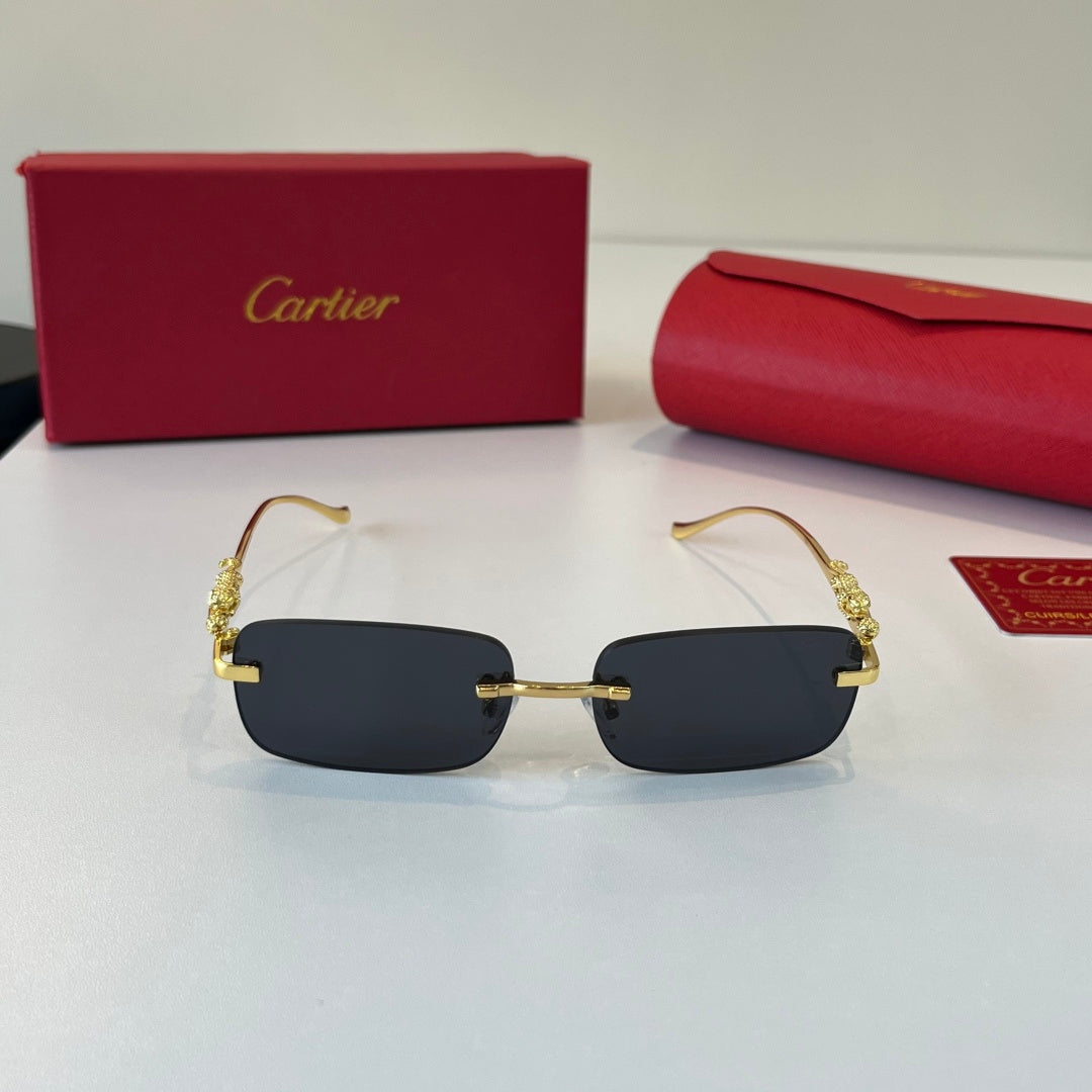 Cartier Lightweight Metal Rimless Silver Lens Sunglasses for Men & Wo - 415900 - detail image 2