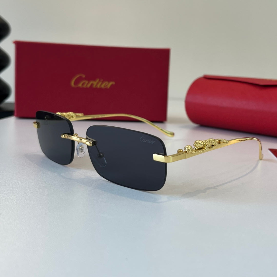 Cartier Lightweight Metal Rimless Silver Lens Sunglasses for Men & Wo - 415900 - detail image 3