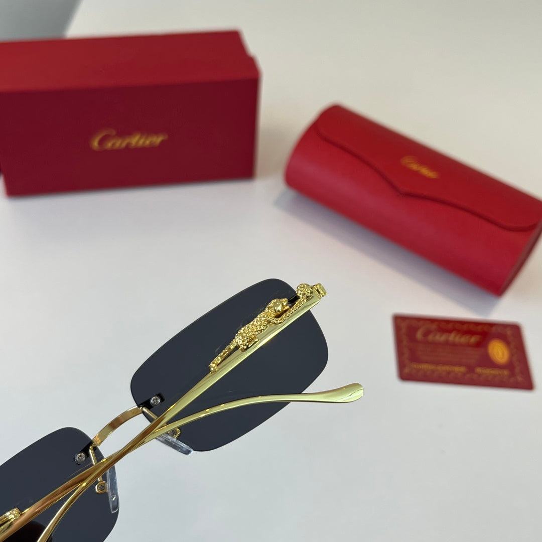 Cartier Lightweight Metal Rimless Silver Lens Sunglasses for Men & Wo - 415900 - detail image 7