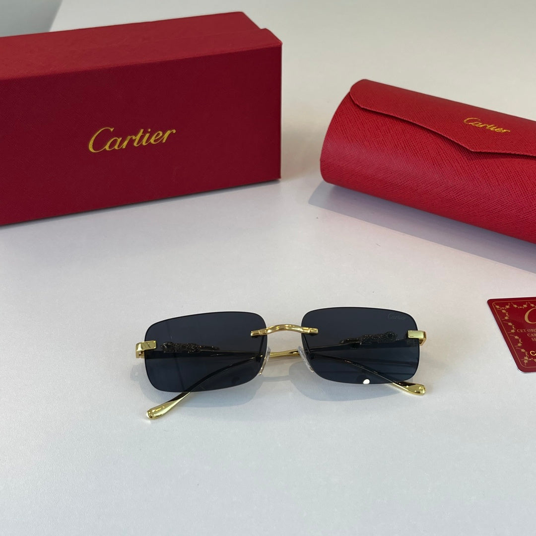 Cartier Lightweight Metal Rimless Silver Lens Sunglasses for Men & Wo - 415900 - detail image 4