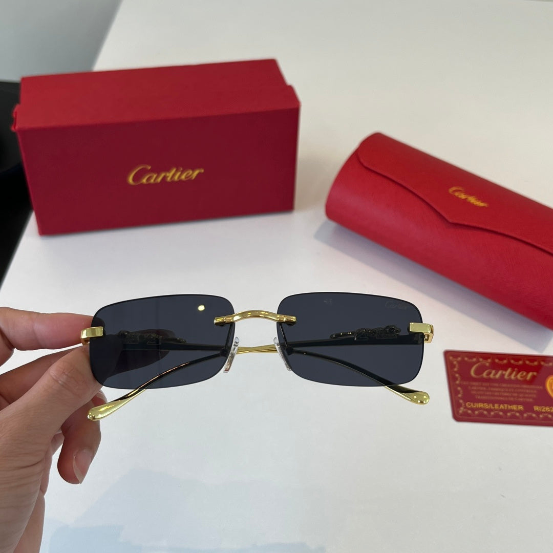 Cartier Lightweight Metal Rimless Silver Lens Sunglasses for Men & Wo - 415900 - detail image 5