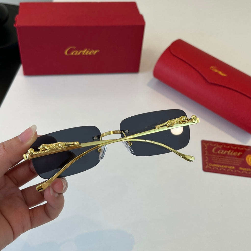 Cartier Lightweight Metal Rimless Silver Lens Sunglasses for Men & Wo - 415900 - detail image 8