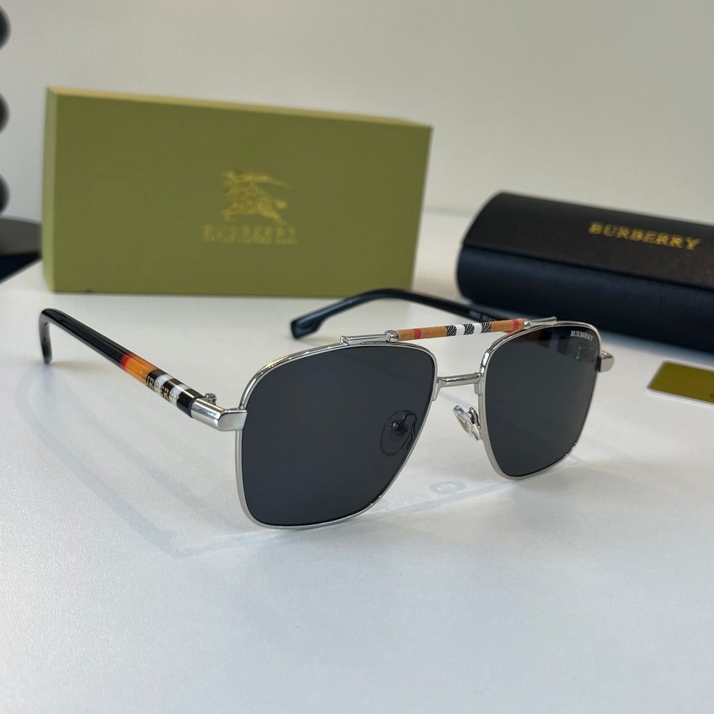 Burberry Fashion Silver Lens Sunglasses for Men & Women - 382887