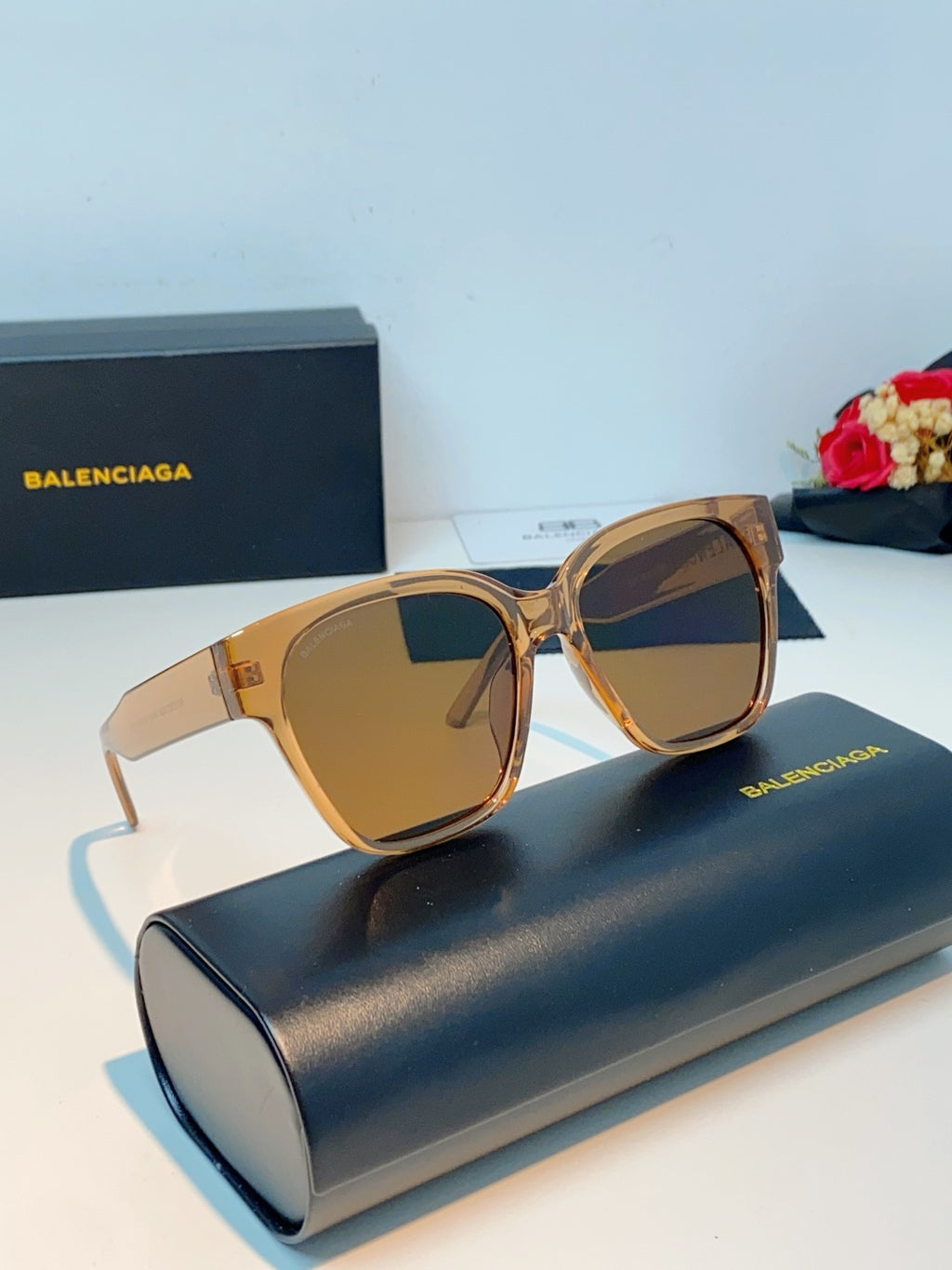 Balenciaga Cat-Eye Brown Lens Sunglasses for Men & Women - detail image 11