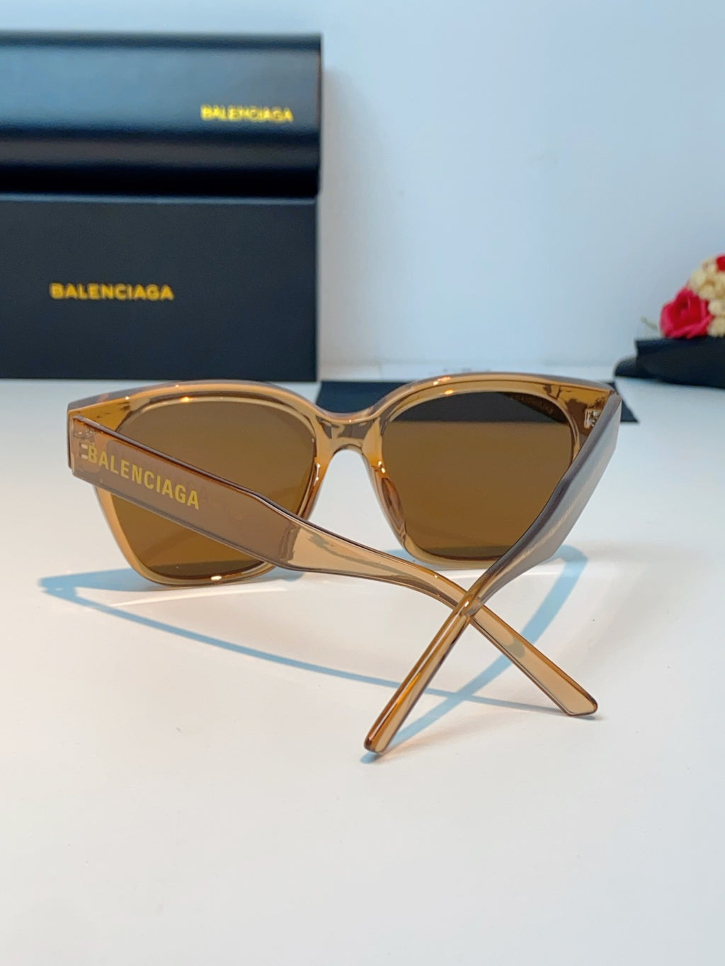 Balenciaga Cat-Eye Brown Lens Sunglasses for Men & Women - detail image 3