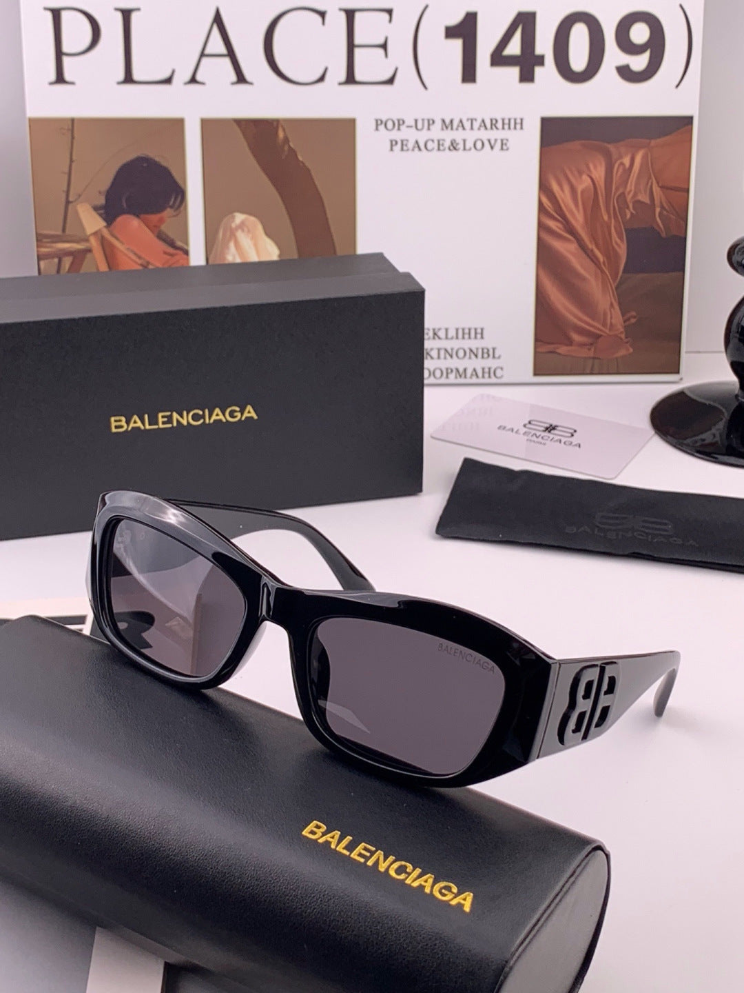 Balenciaga BL1992 Polarized Metal Fashion Pink Lens Sunglasses for Me - 382933 - detail image 6