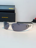 Balenciaga Lightweight Rimless Gray Lens Sunglasses for Men & Women - 399137