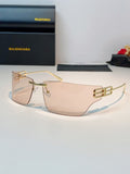 Balenciaga Lightweight Rimless Gold Lens Sunglasses for Men & Women