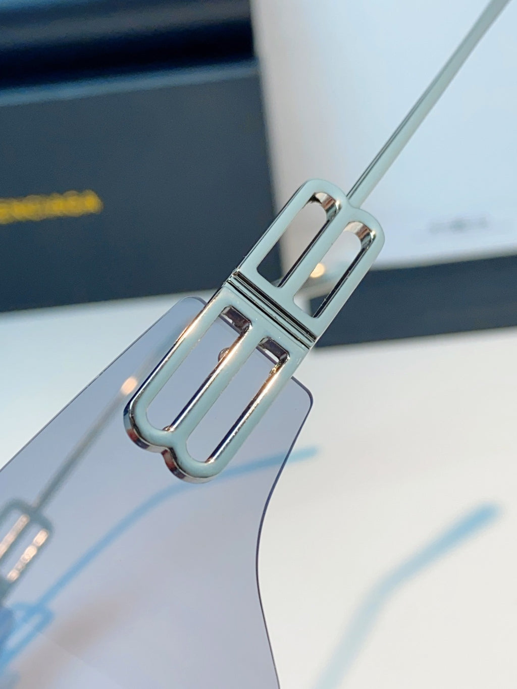 Balenciaga Lightweight Rimless Gray Lens Sunglasses for Men & Women - 399144 - detail image 8