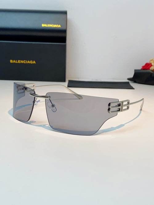 Balenciaga Lightweight Rimless Gray Lens Sunglasses for Men & Women - 399144