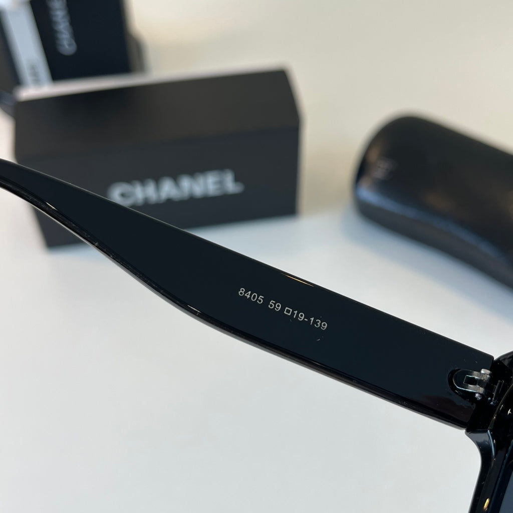 Chanel Oversized Black Lens Sunglasses for Men & Women - 493559 - detail image 9