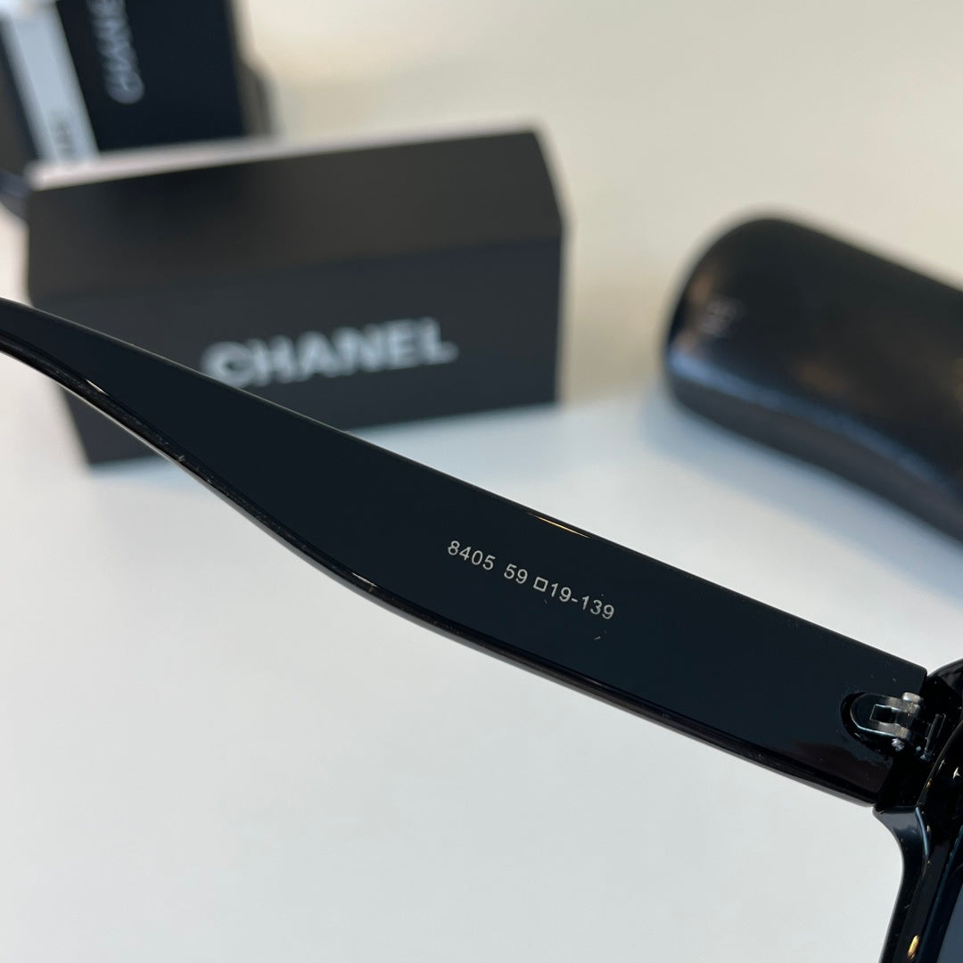 Chanel Oversized Black Lens Sunglasses for Men & Women - 493559 - detail image 9