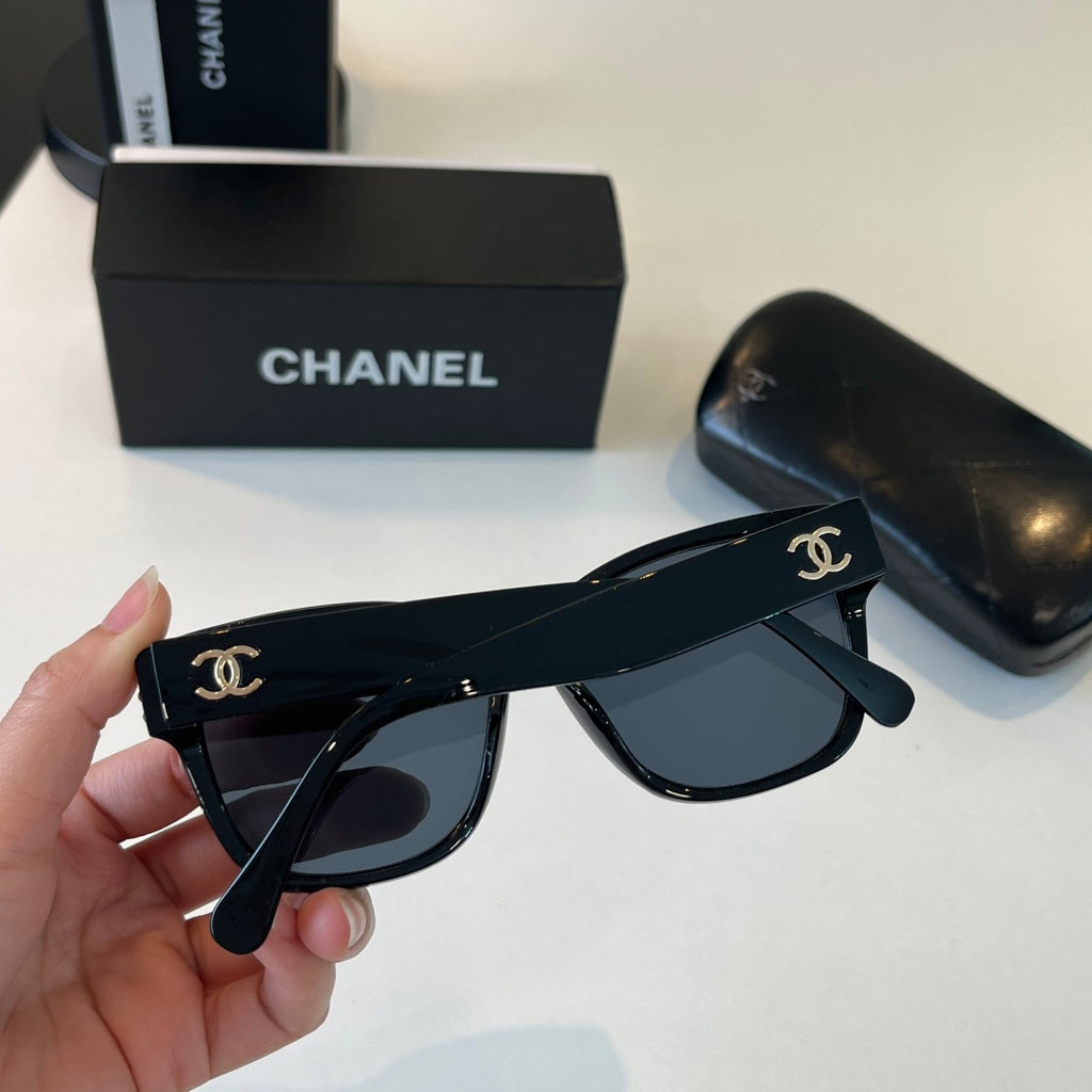 Chanel Oversized Black Lens Sunglasses for Men & Women - 493559 - detail image 8