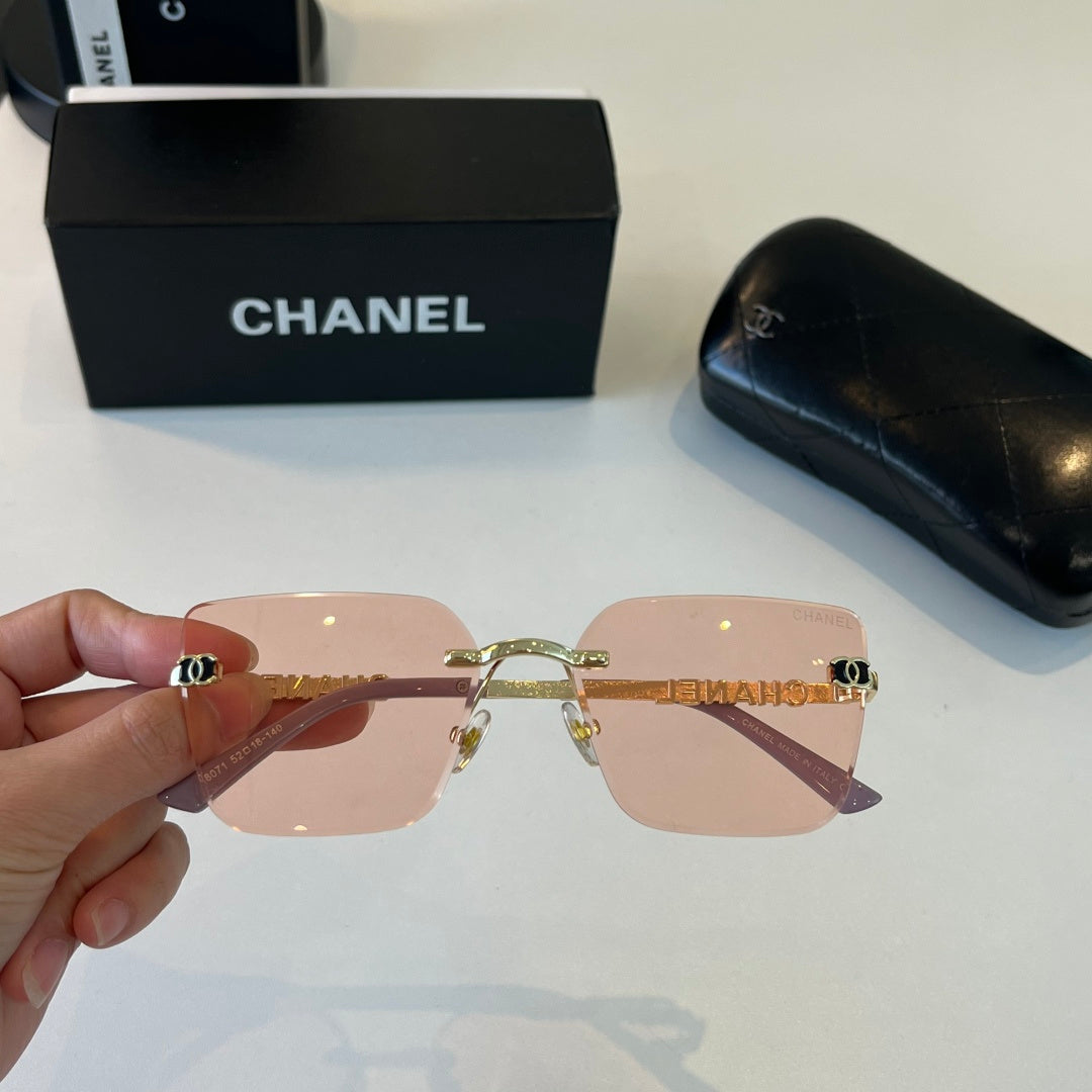 Chanel Square Gold Lens Sunglasses for Men & Women - 431551 - detail image 5