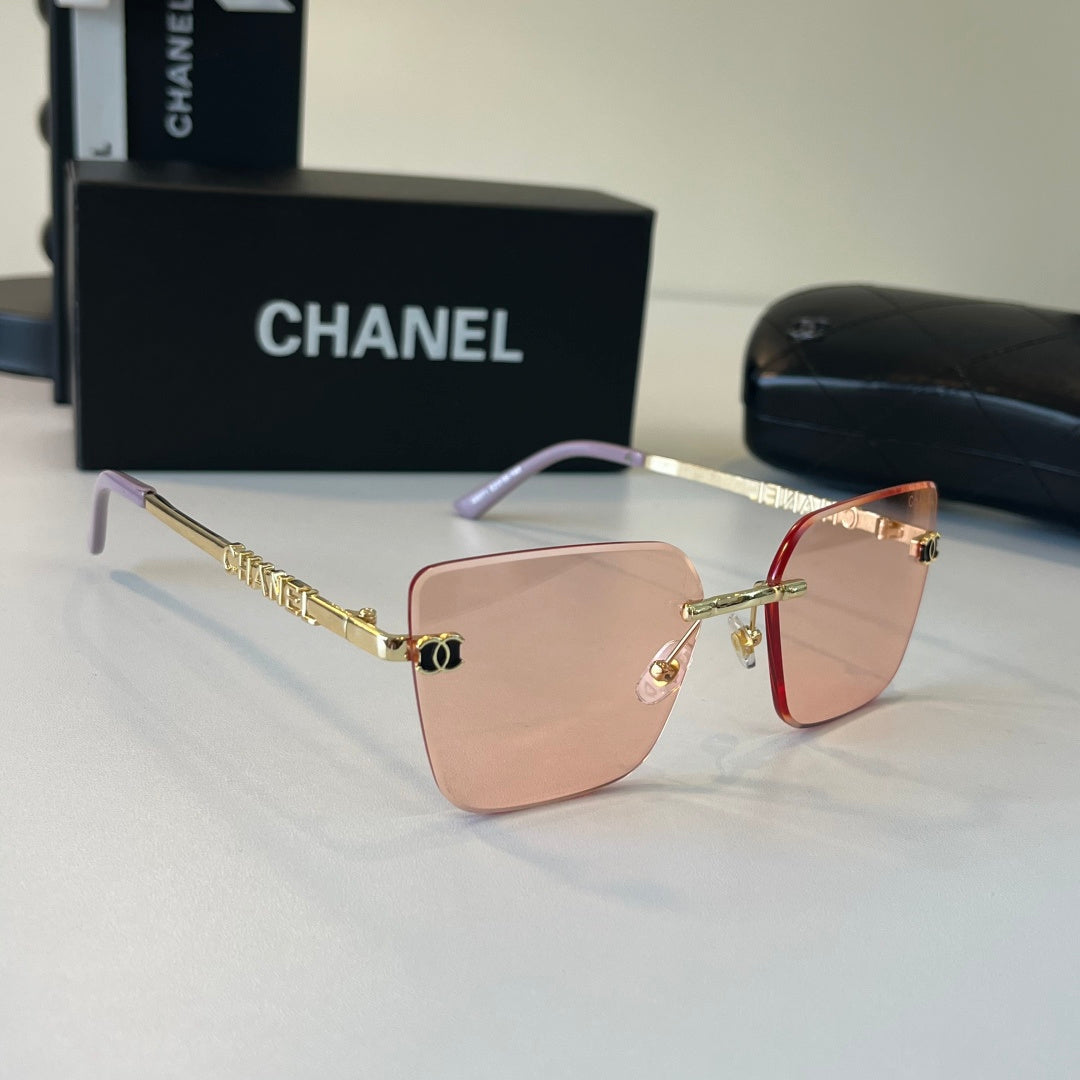 Chanel Square Gold Lens Sunglasses for Men & Women - 431551