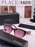 Balenciaga BL1350 Metal Fashion Black Lens Sunglasses for Men & Women - 399147