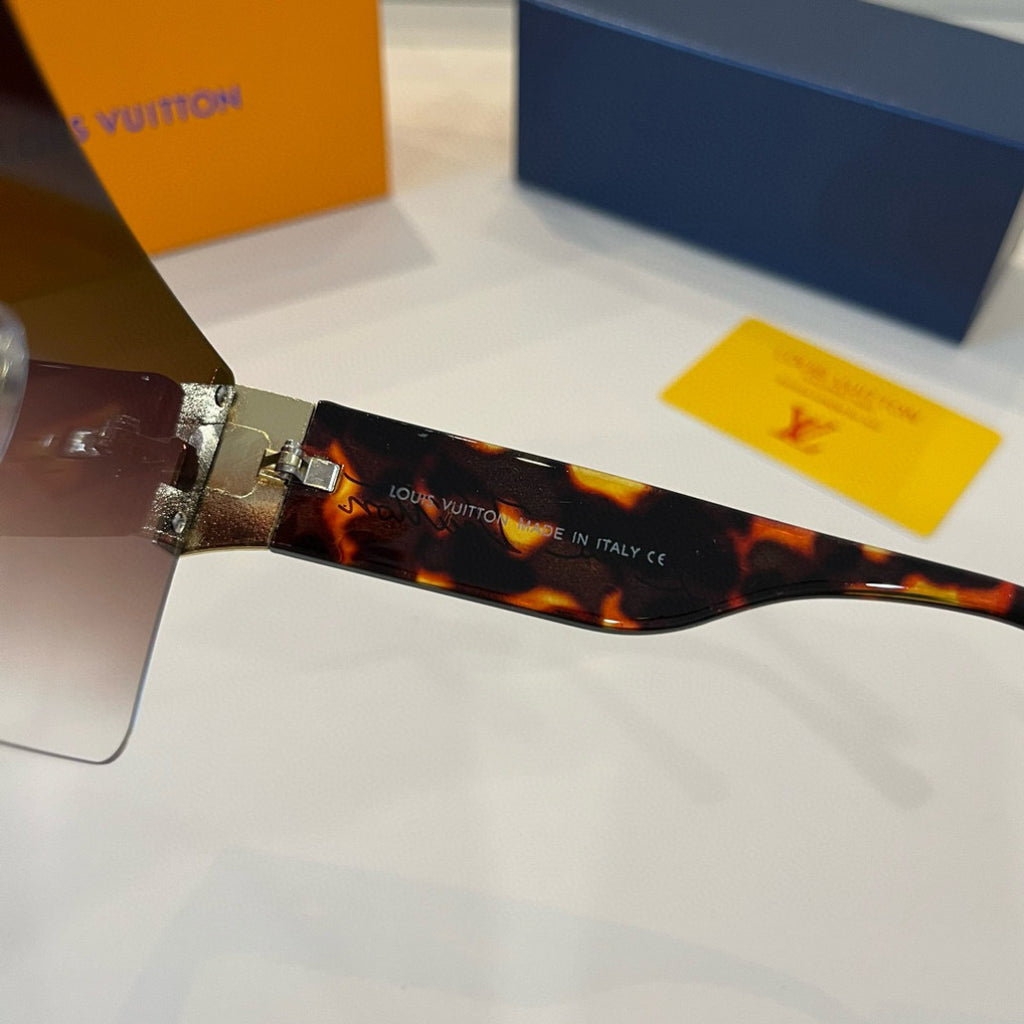 Louis Vuitton Metal Aviator Brown Lens Sunglasses for Men & Women - 464784 - detail image 5