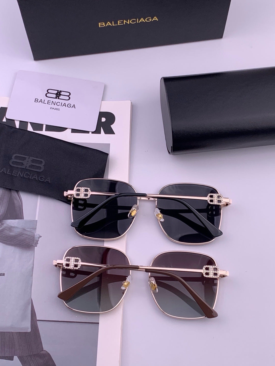 Balenciaga BL7192 Metal Fashion Black Lens Sunglasses for Men & Women - 416126 - detail image 4