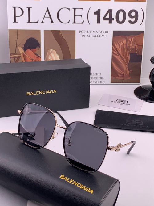 Balenciaga BL7192 Metal Fashion Black Lens Sunglasses for Men & Women - 416126