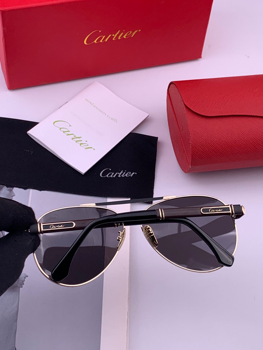 Cartier CK2424 Polarized Fashion Brown Lens Sunglasses for Men & Women - detail image 5