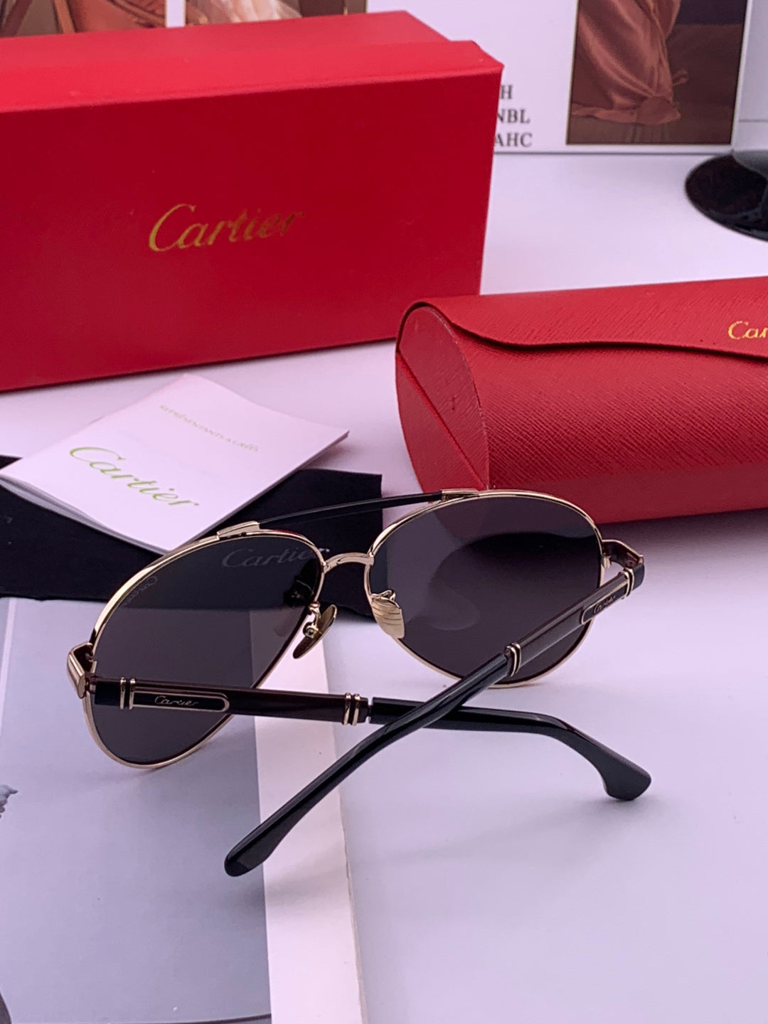 Cartier CK2424 Polarized Fashion Brown Lens Sunglasses for Men & Women - detail image 6