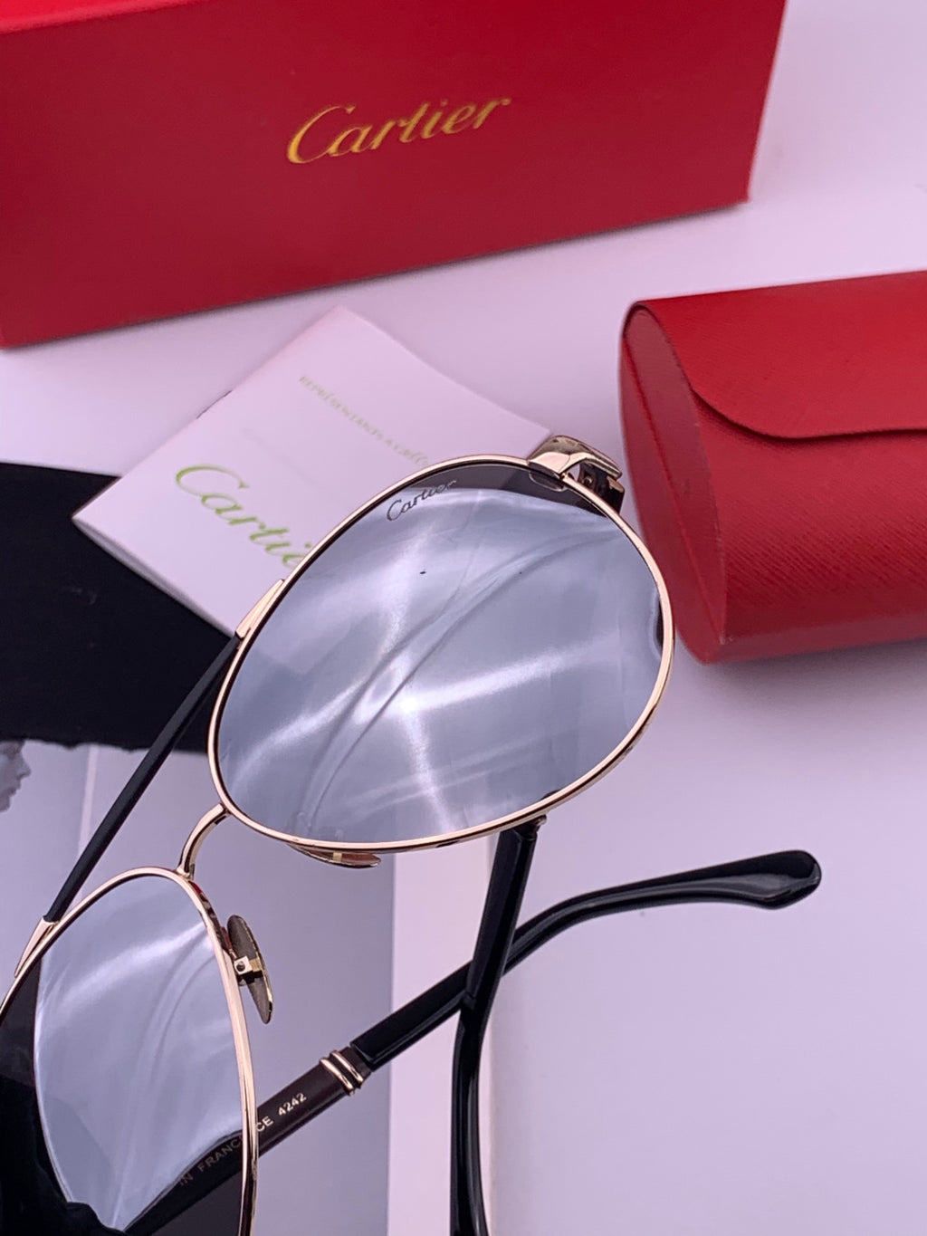 Cartier CK2424 Polarized Fashion Brown Lens Sunglasses for Men & Women - detail image 4