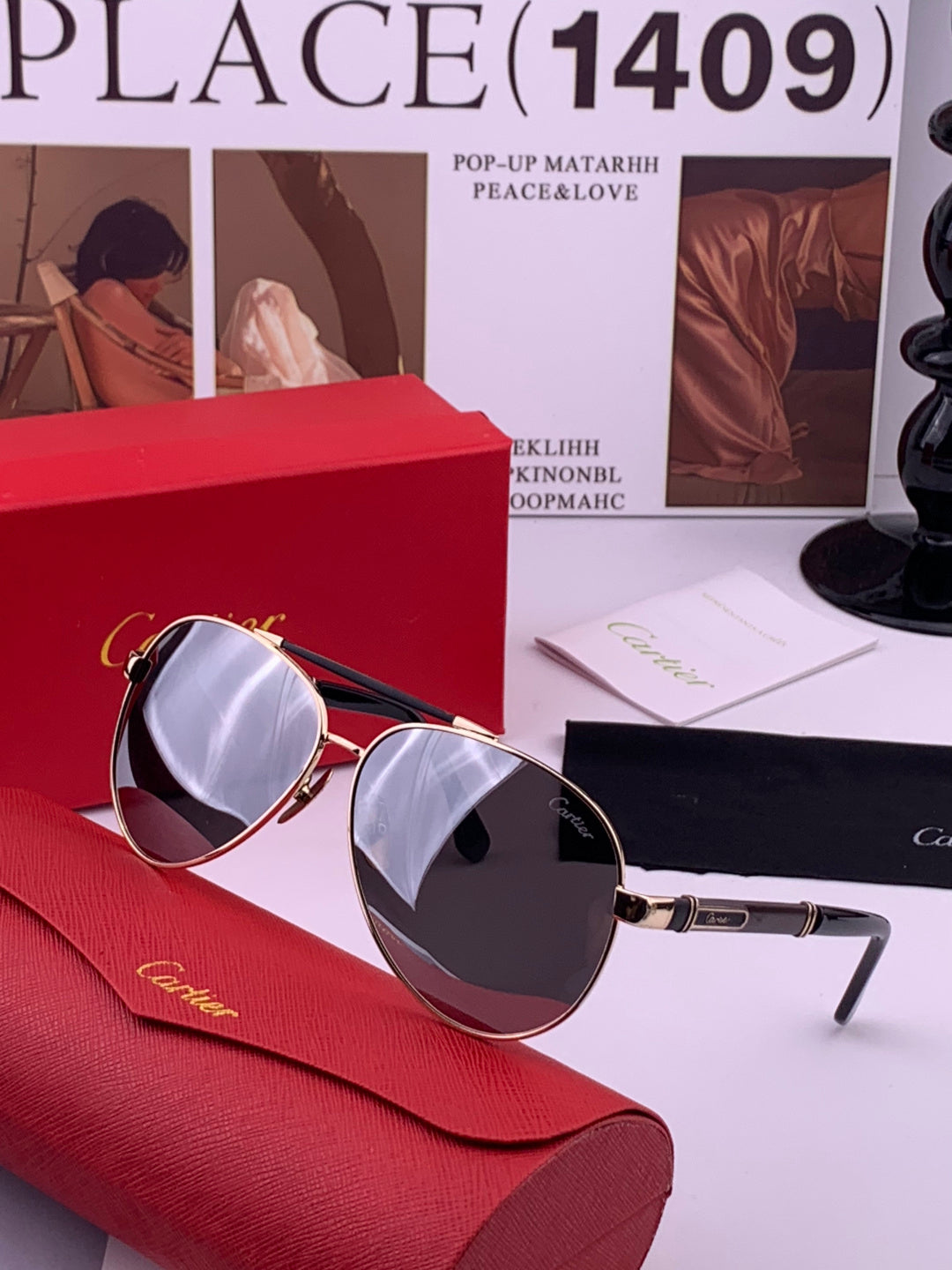 Cartier CK2424 Polarized Fashion Brown Lens Sunglasses for Men & Women - detail image 2