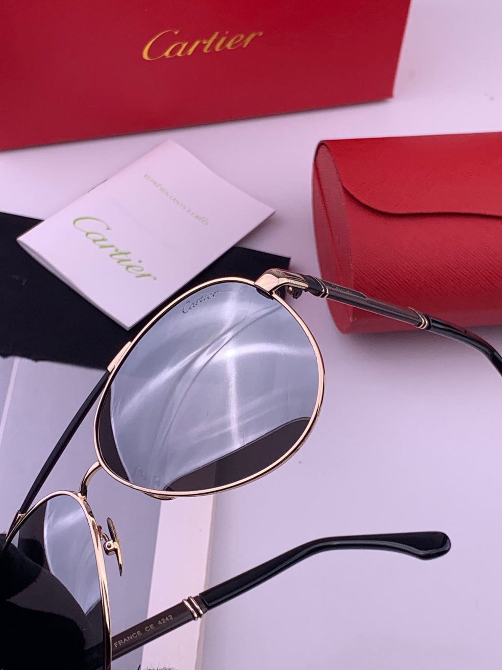 Cartier CK2424 Polarized Fashion Brown Lens Sunglasses for Men & Women - detail image 3