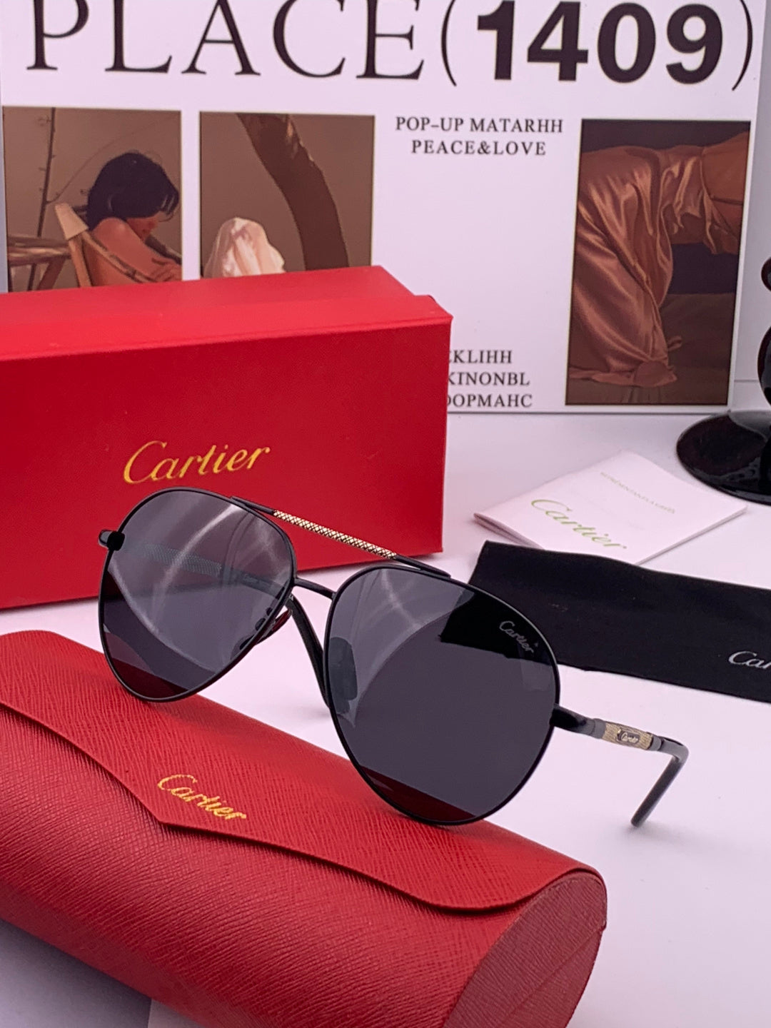 Cartier CK4080 Polarized Fashion Orange Lens Sunglasses for Men & Wom - 415914 - detail image 2