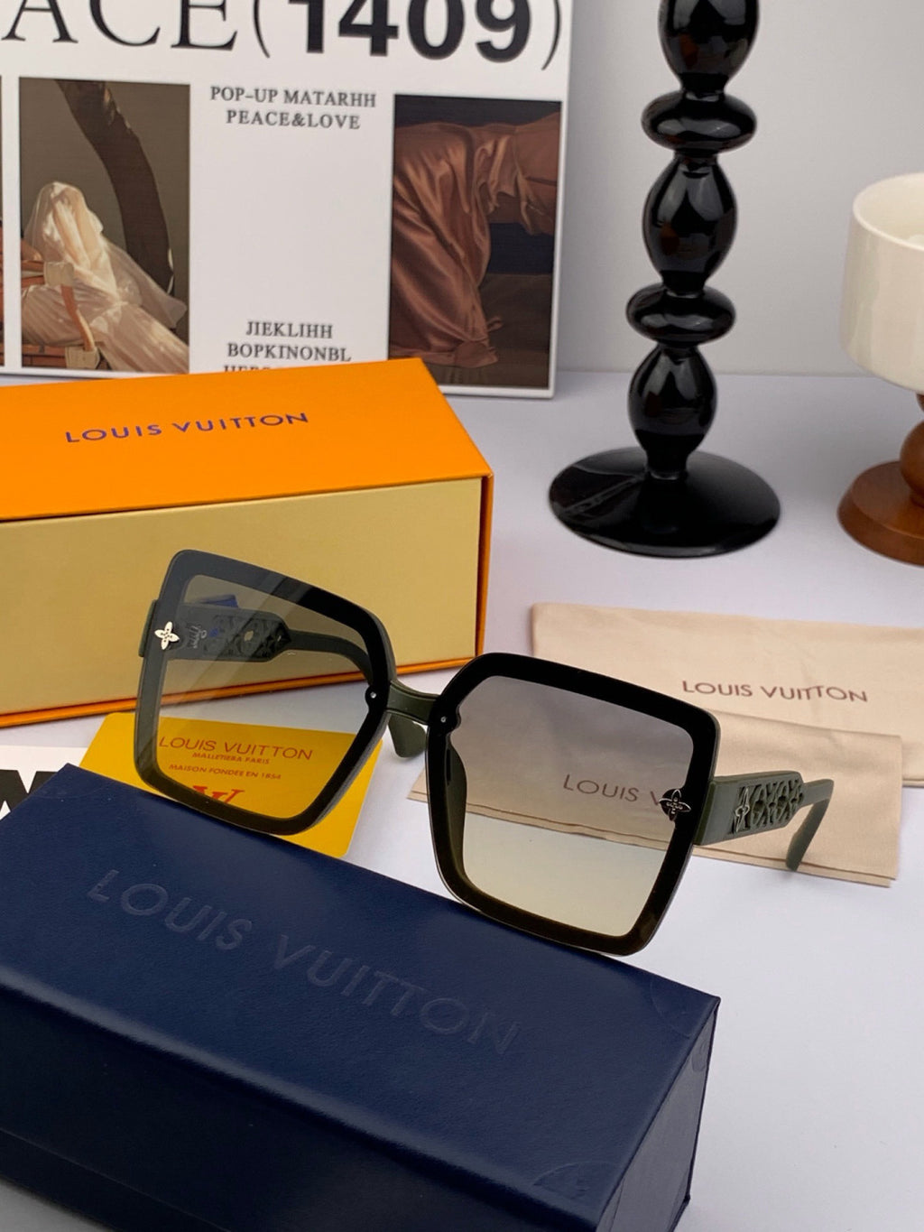 Louis Vuitton Fashion Gold Lens Sunglasses for Men & Women - 431216 - detail image 3