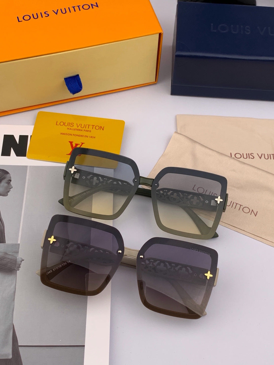 Louis Vuitton Fashion Gold Lens Sunglasses for Men & Women - 431216 - detail image 7