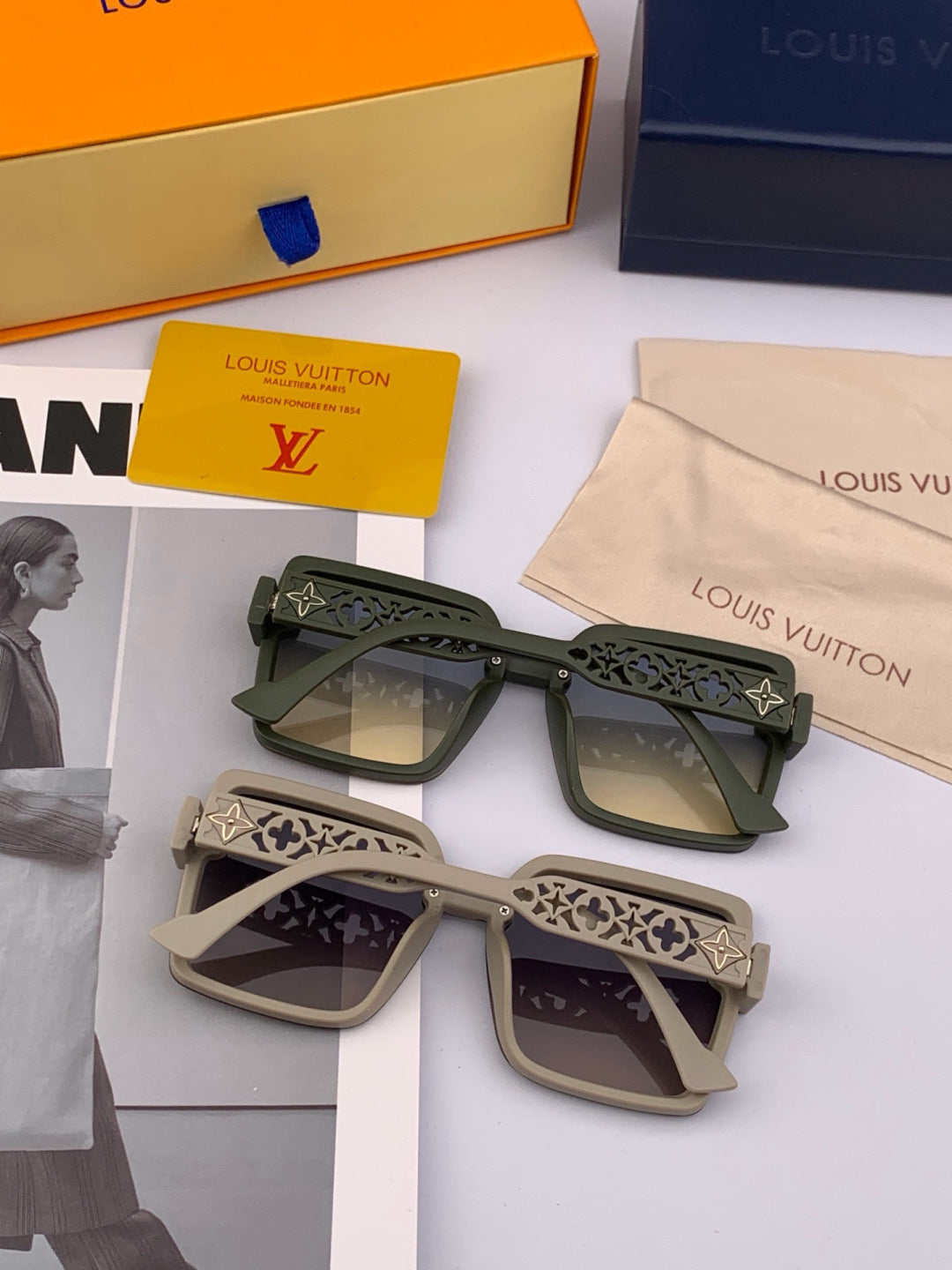 Louis Vuitton Fashion Gold Lens Sunglasses for Men & Women - 431216 - detail image 6