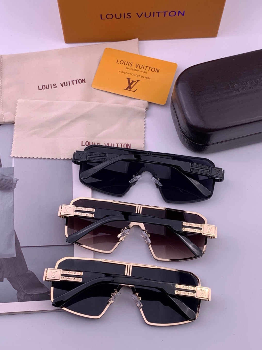 Louis Vuitton L71757 Aviator Blue Lens Sunglasses for Men & Women - 431207 - detail image 7