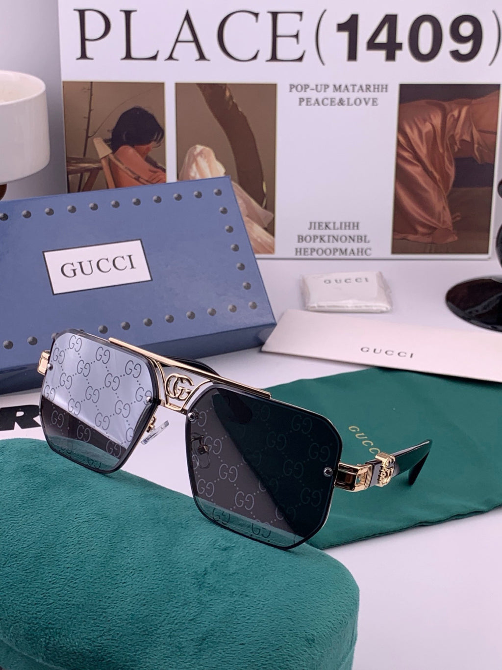 Louis Vuitton L91756 Aviator Black Lens Sunglasses for Men & Women - 431210 - detail image 2