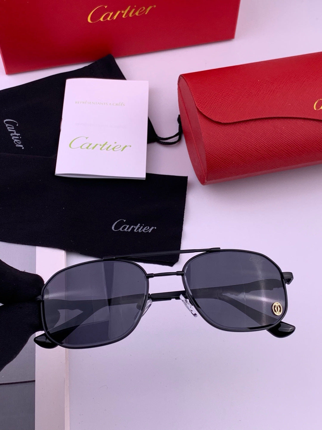 Cartier K61758 Fashion Pink Lens Sunglasses for Men & Women - 432216 - detail image 2