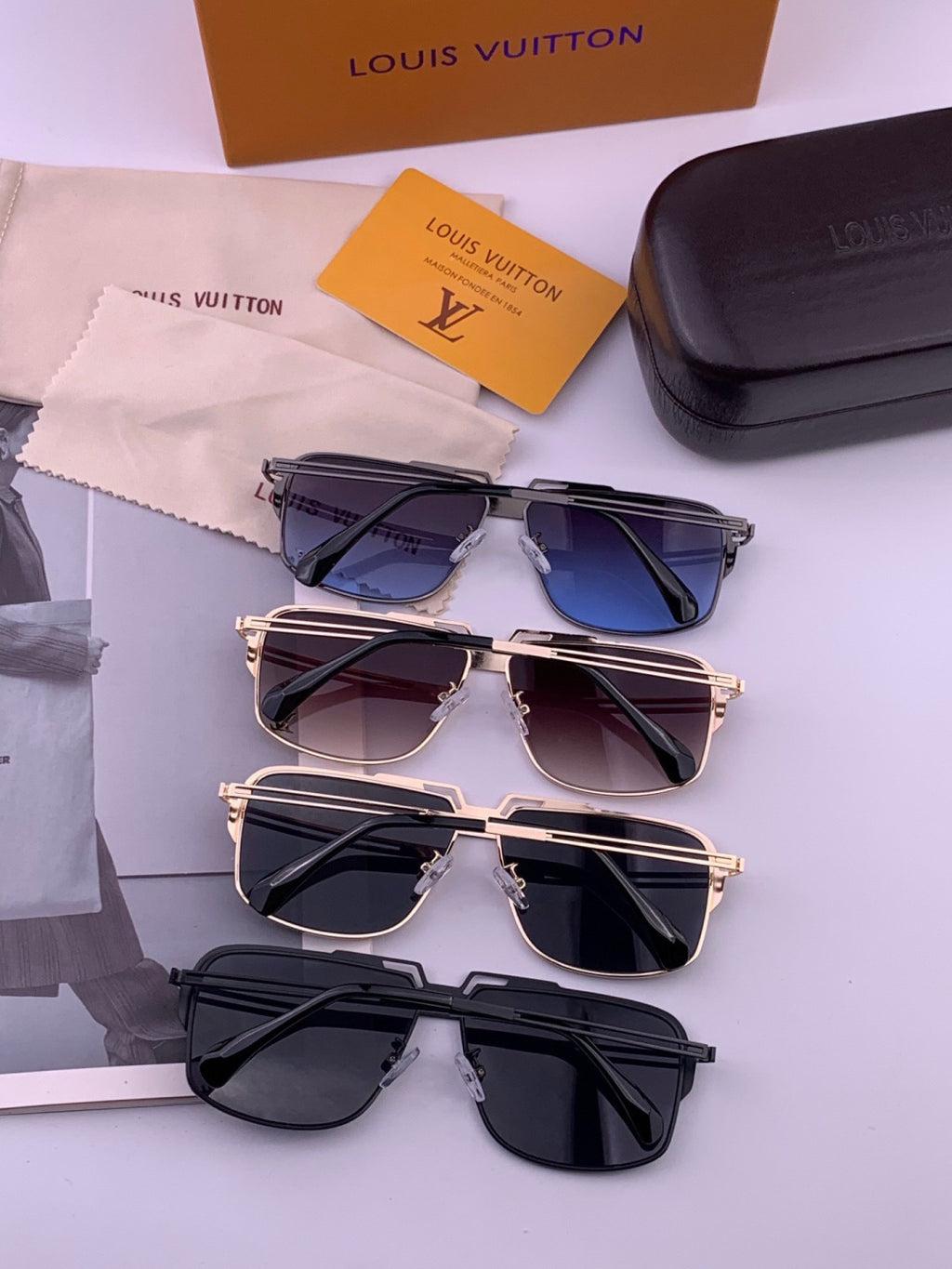 Louis Vuitton L91757 Aviator Black Lens Sunglasses for Men & Women - 431202 - detail image 7