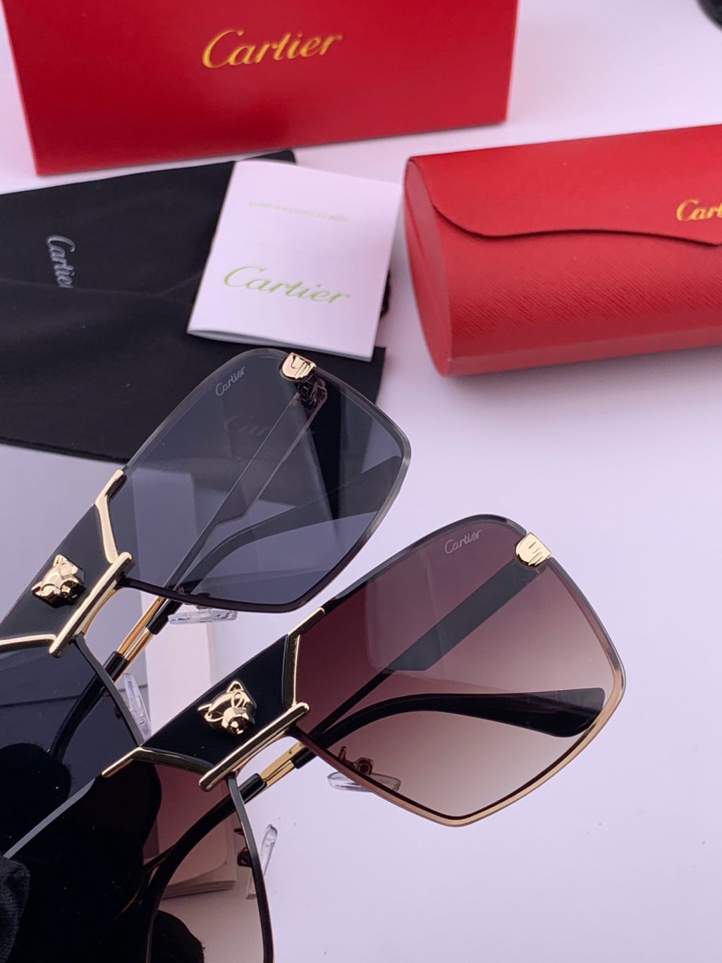 Cartier K11735 Fashion Black Lens Sunglasses for Men & Women - 432214 - detail image 5