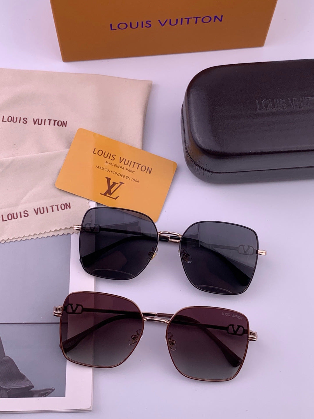 Louis Vuitton L8191 Polarized Aviator Gold Lens Sunglasses for Men & - 431204 - detail image 7