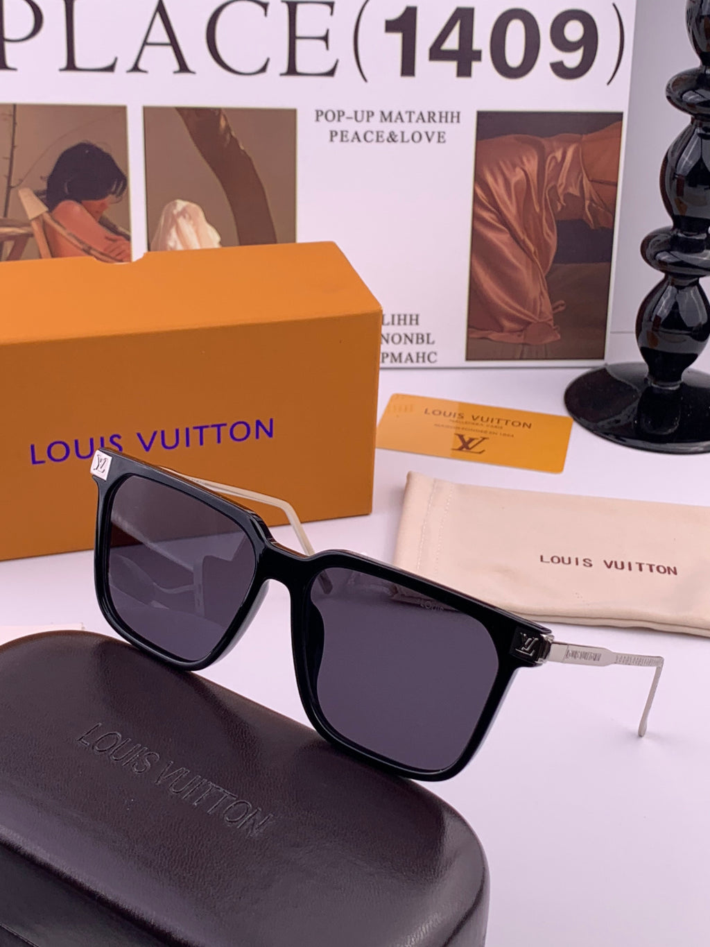Louis Vuitton L7166 Aviator Gold Lens Sunglasses for Men & Women - 431197 - detail image 2