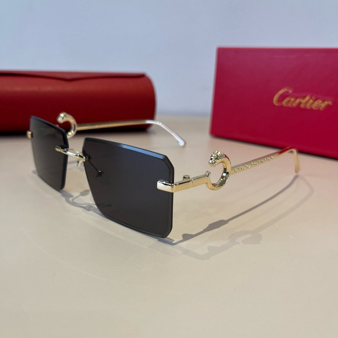 Cartier Lightweight Metal Rimless Silver Lens Sunglasses for Men & Wo - 465773 - detail image 3