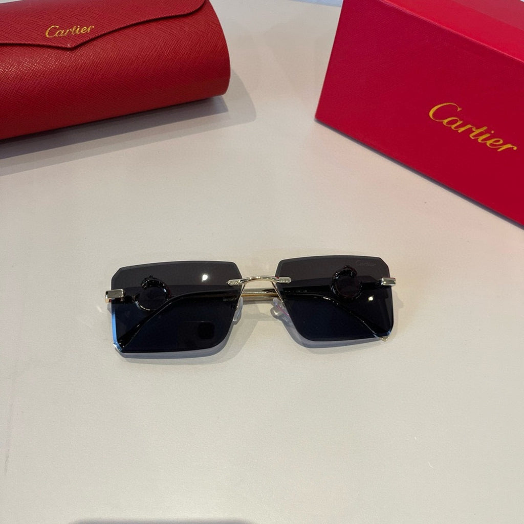 Cartier Lightweight Metal Rimless Silver Lens Sunglasses for Men & Wo - 432401 - detail image 7