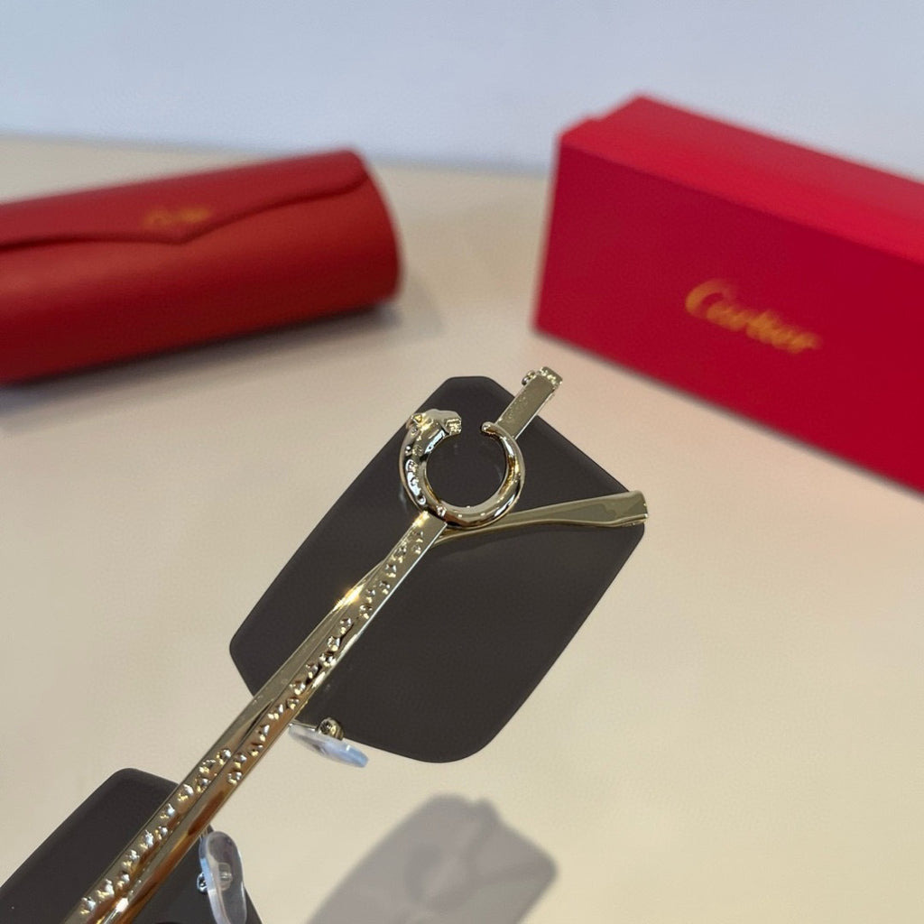 Cartier Lightweight Metal Rimless Silver Lens Sunglasses for Men & Wo - 432401 - detail image 6