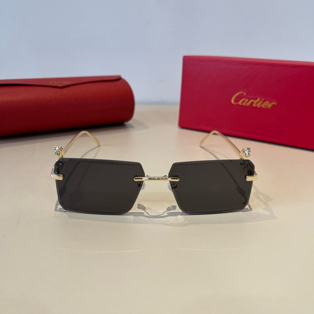 Cartier Lightweight Metal Rimless Silver Lens Sunglasses for Men & Wo - 432401 - detail image 2