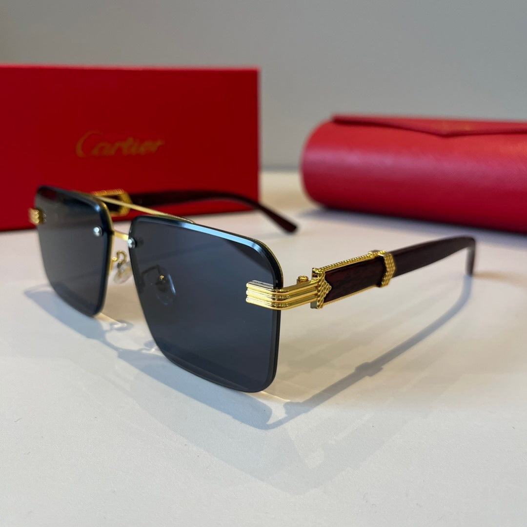 Cartier Lightweight Metal Rimless Silver Lens Sunglasses for Men & Wo - 432201 - detail image 3