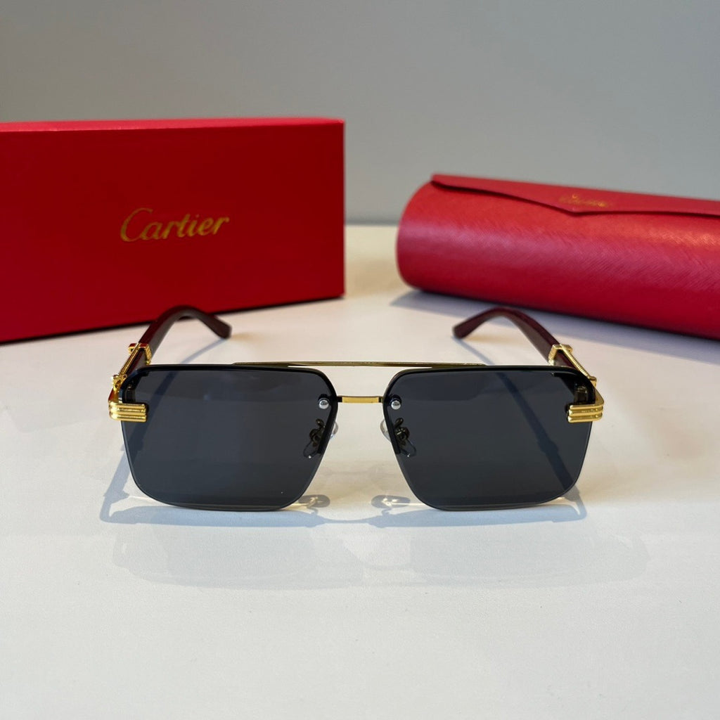 Cartier Lightweight Metal Rimless Silver Lens Sunglasses for Men & Wo - 432201 - detail image 2