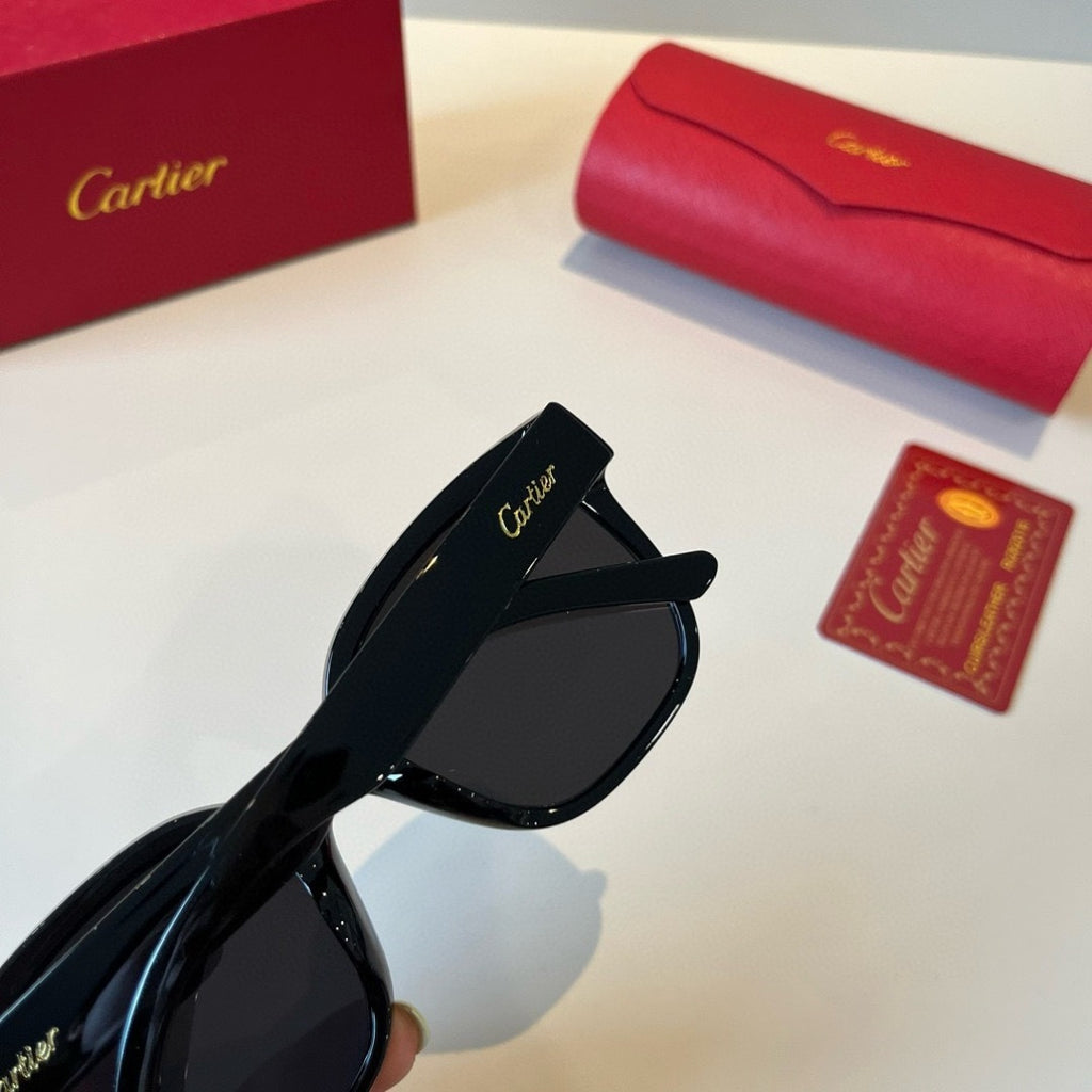 Cartier Lightweight Metal Rimless Black Lens Sunglasses for Men & Wom - 432205 - detail image 7