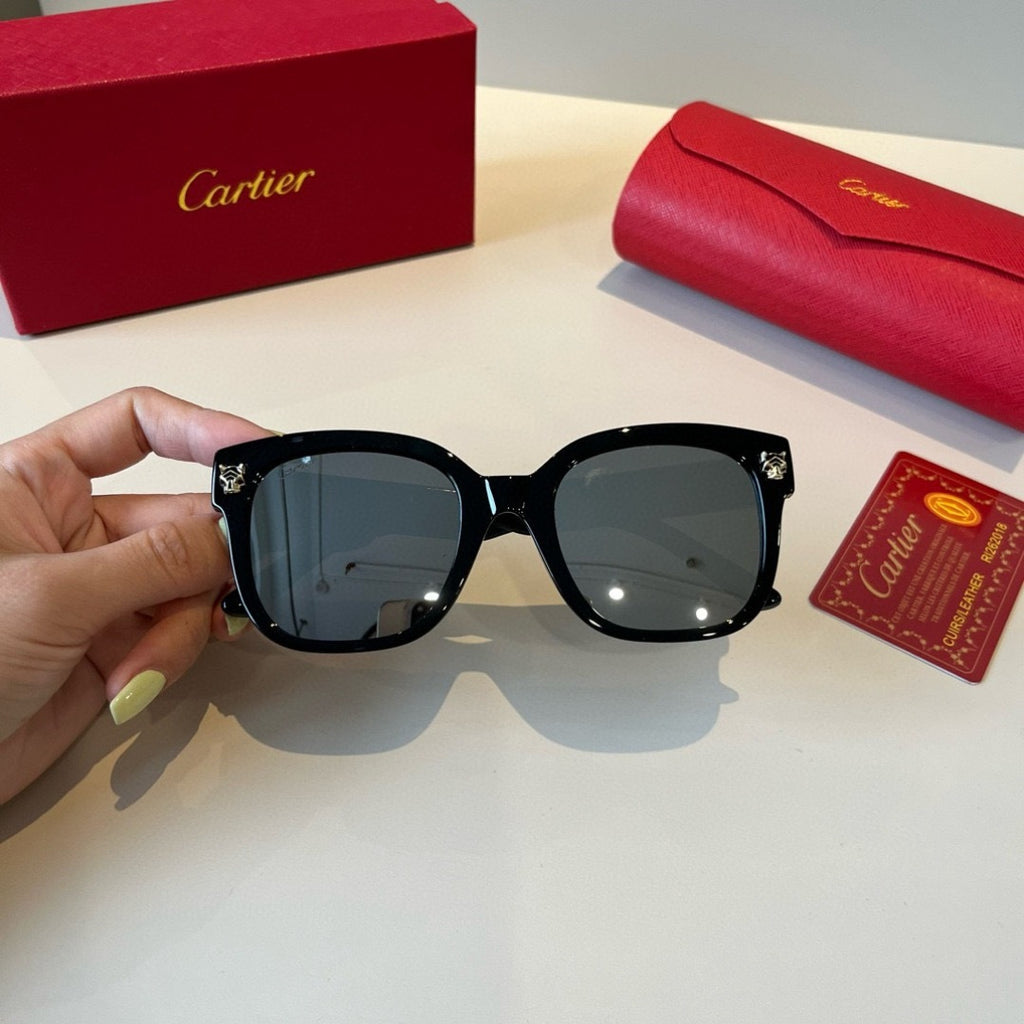 Cartier Lightweight Metal Rimless Black Lens Sunglasses for Men & Wom - 432205 - detail image 5