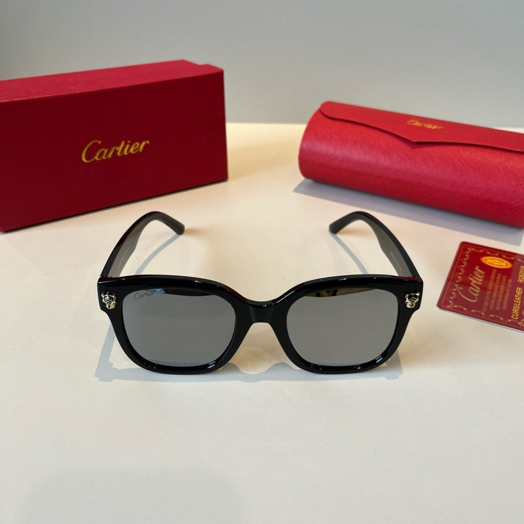 Cartier Lightweight Metal Rimless Black Lens Sunglasses for Men & Wom - 465763 - detail image 2