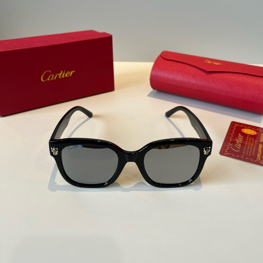 Cartier Lightweight Metal Rimless Black Lens Sunglasses for Men & Wom - 432205 - detail image 2